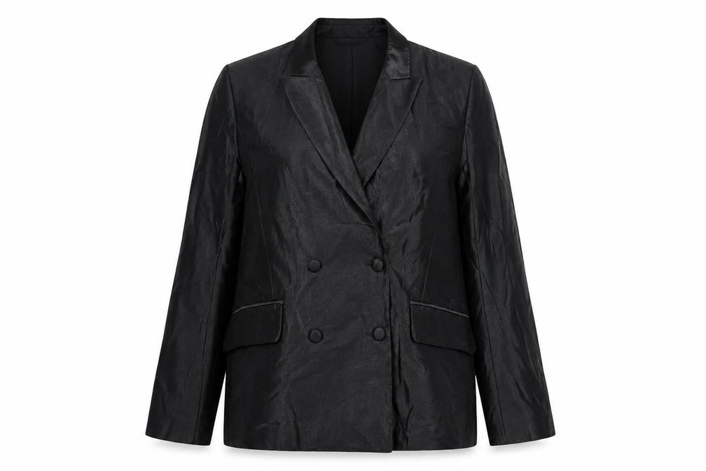 Front view of H&M Women's Black Blazer XS Regular Fit