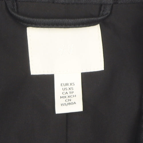 H&M Women's Black Blazer XS Regular Fit