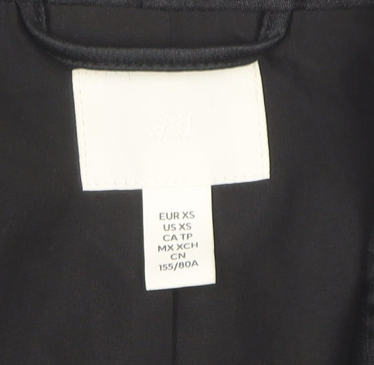 H&M Women's Black Blazer XS Regular Fit