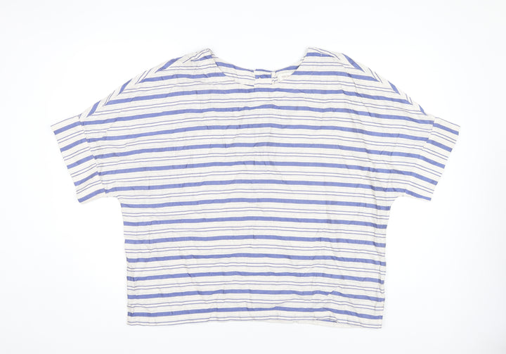 Per Una Women's Multicoloured Striped T-Shirt Size 18