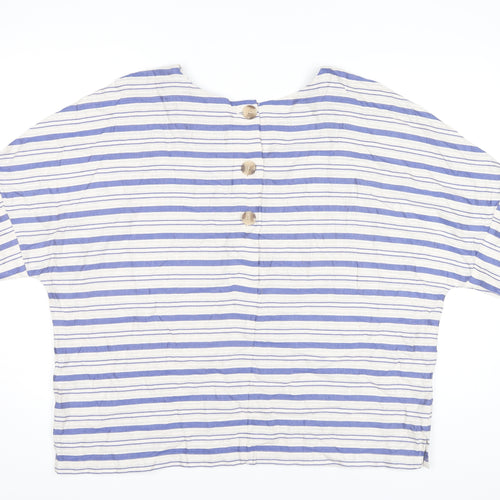 Per Una Women's Multicoloured Striped T-Shirt Size 18