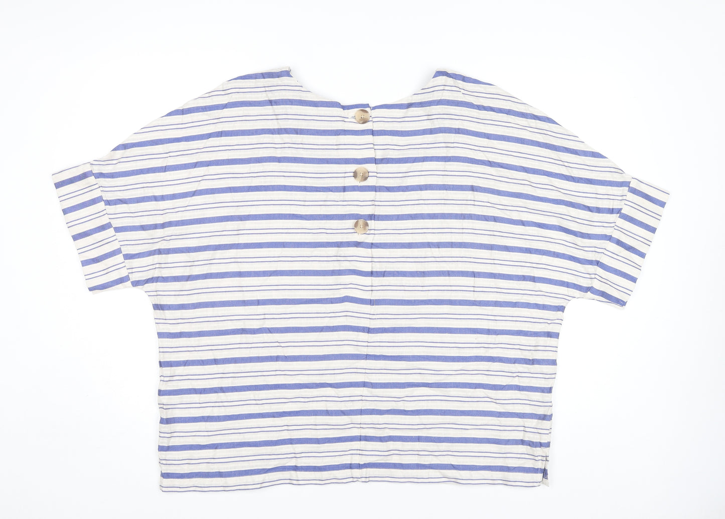 Per Una Women's Multicoloured Striped T-Shirt Size 18