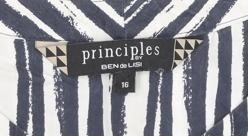 Principles Women Striped Dress 16 Multicoloured Modest