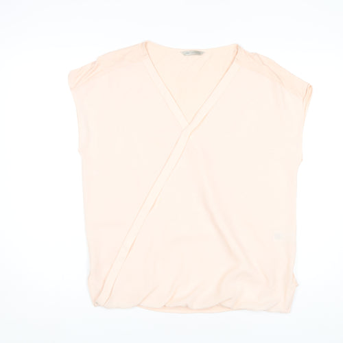 Marks and Spencer Women's Pink Wrap Blouse Size 14