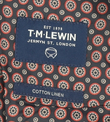 T.M Lewin Men's Blue Linen Cotton Blazer Size 42R