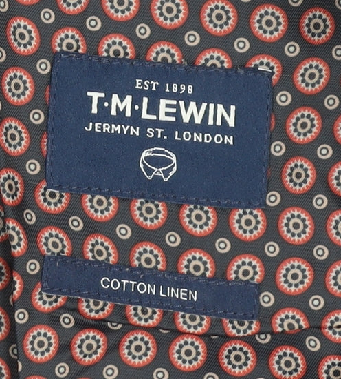 T.M Lewin Men's Blue Linen Cotton Blazer Size 42R