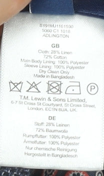 T.M Lewin Men's Blue Linen Cotton Blazer Size 42R