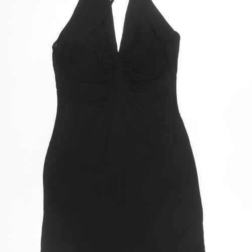 NEXT Women's Black Bodycon Halter Dress Size 10