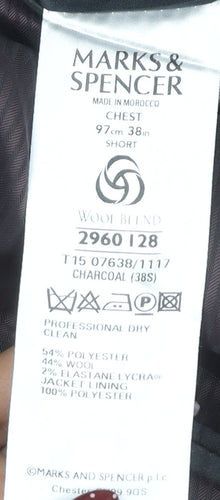 Marks and Spencer Men's Charcoal Blazer 38S Formal Jacket