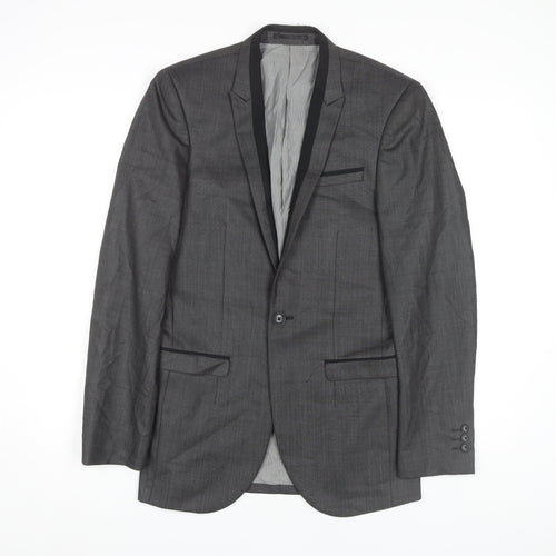 Next Men's Grey Blazer, Size 34, Regular Fit