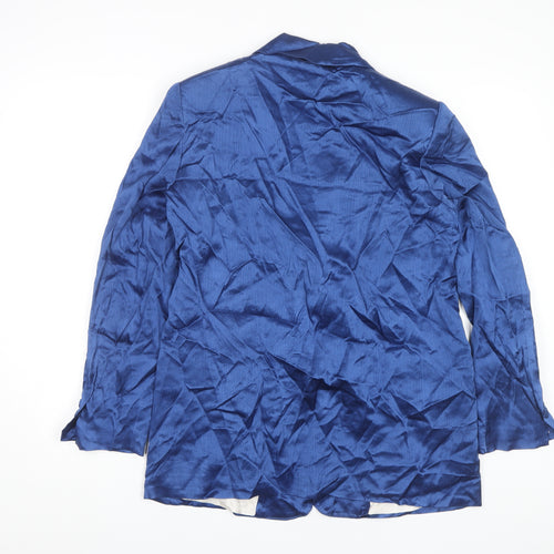 Zara Women's Blue Blazer Size 14 Viscose Lined