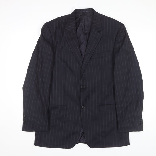 Jaeger Men's Blue Striped Blazer 40 Regular