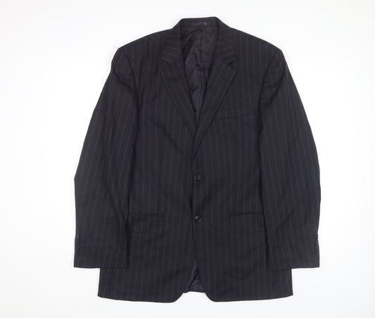 Jaeger Men's Blue Striped Blazer 40 Regular