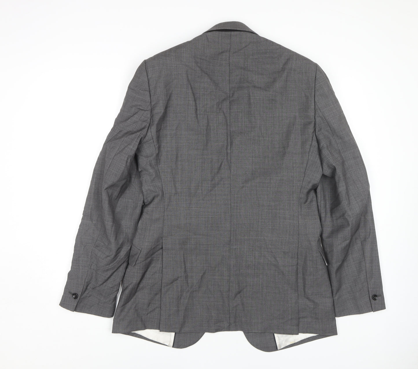 Reiss Men's Grey Check Wool Suit Jacket 38 Chest