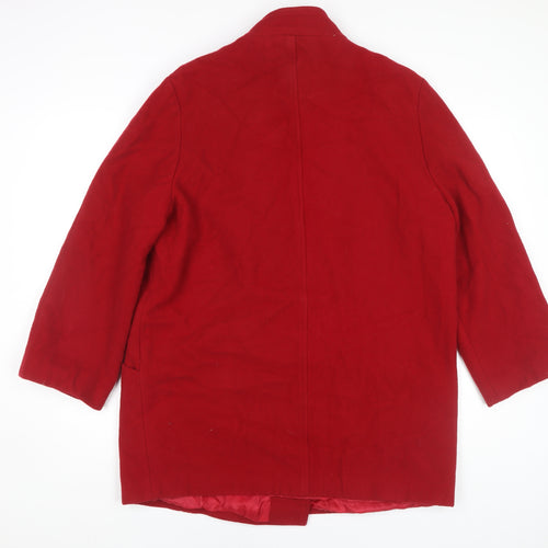 Debenhams Women's Red Wool Coat Size 14