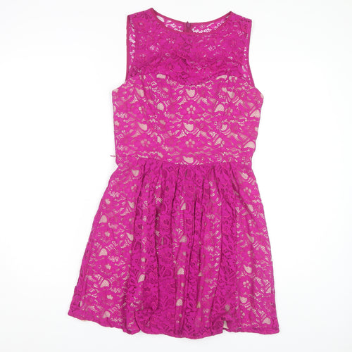 Oasis Women's Pink A-Line Sleeveless Dress Size 10
