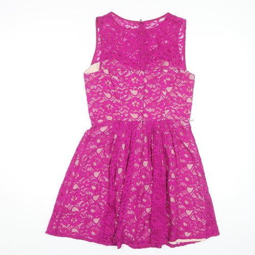 Oasis Women's Pink A-Line Sleeveless Dress Size 10