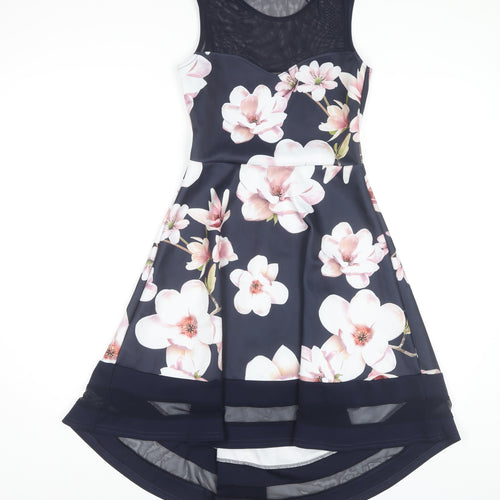 Quiz Women's Multicoloured Floral A-Line Dress, Size 8
