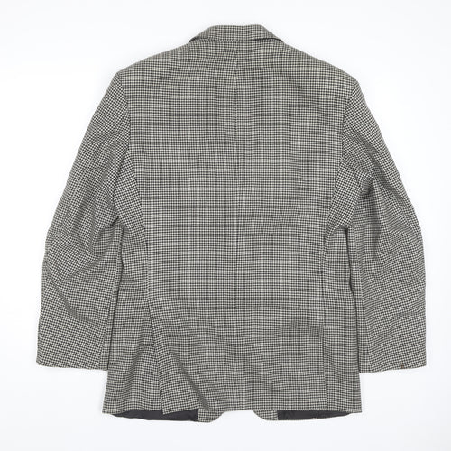 Marks and Spencer Men's Grey Check Blazer, Size 38R