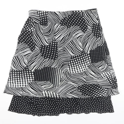 PequeSantino Women's Black Geometric Skirt Size 22