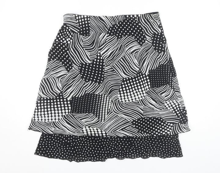PequeSantino Women's Black Geometric Skirt Size 22