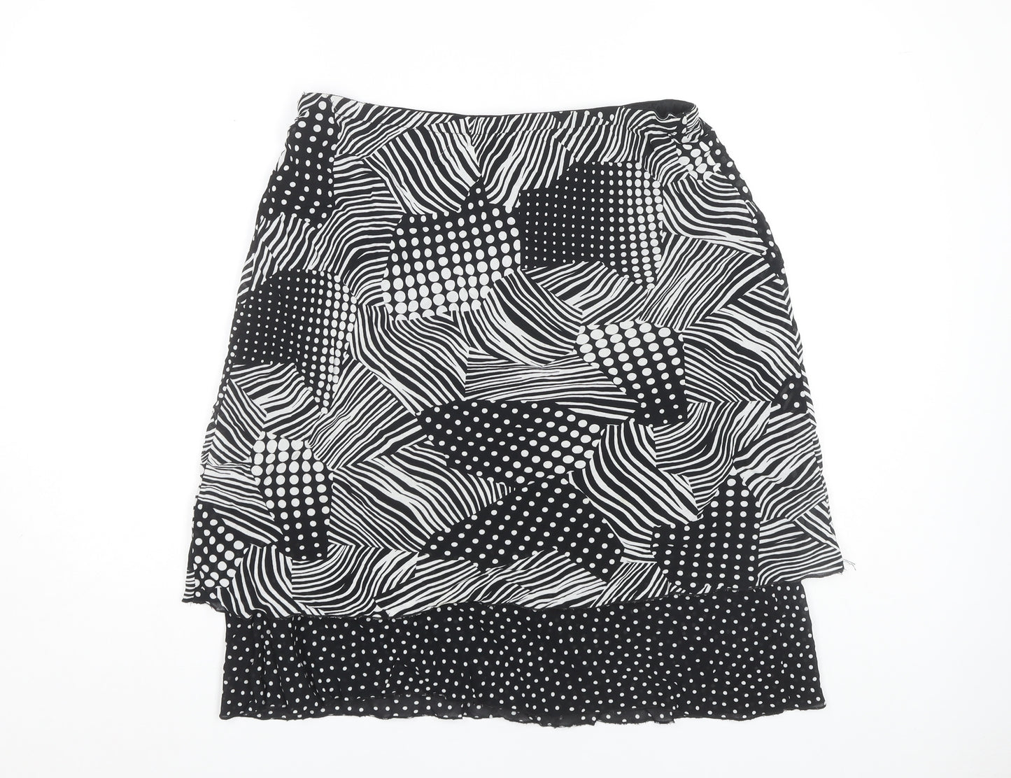 PequeSantino Women's Black Geometric Skirt Size 22