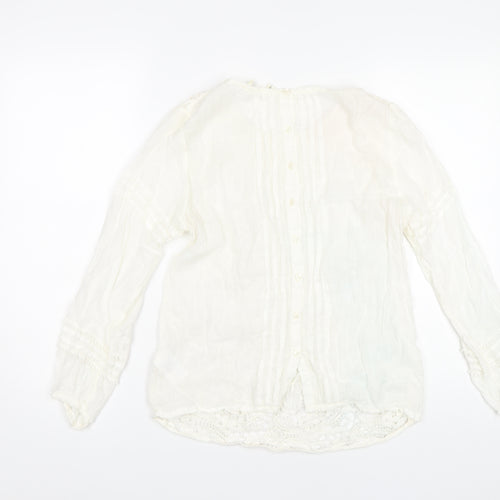 H&M Women Ivory Lace Blouse Size 8