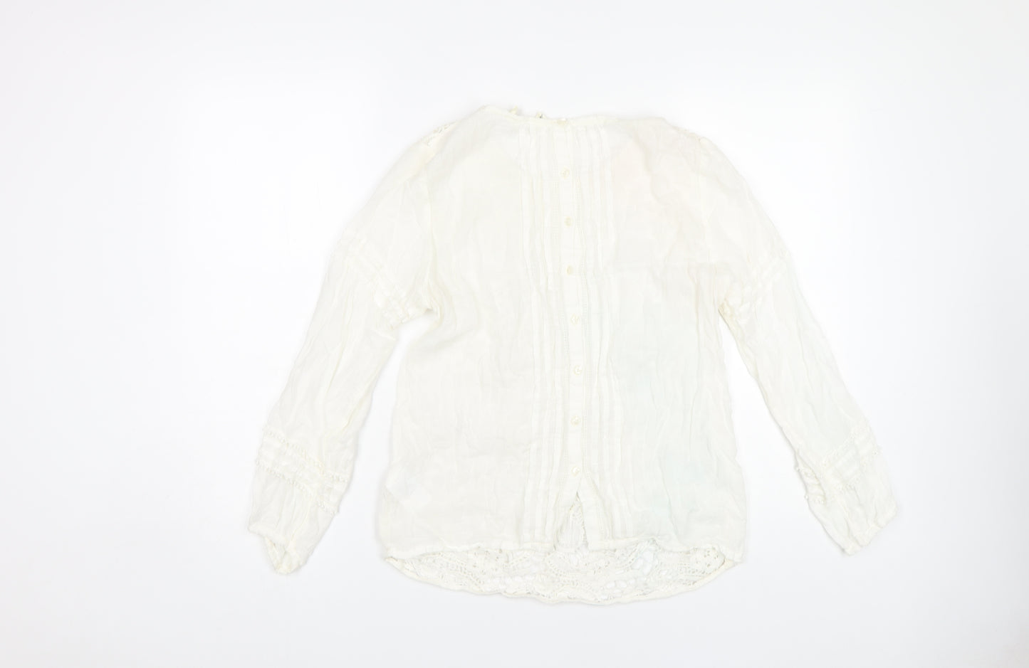 H&M Women Ivory Lace Blouse Size 8