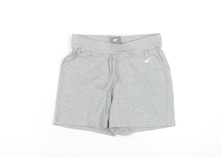 Nike Women's Grey Sweat Shorts Size 6 - Sporty Activewear