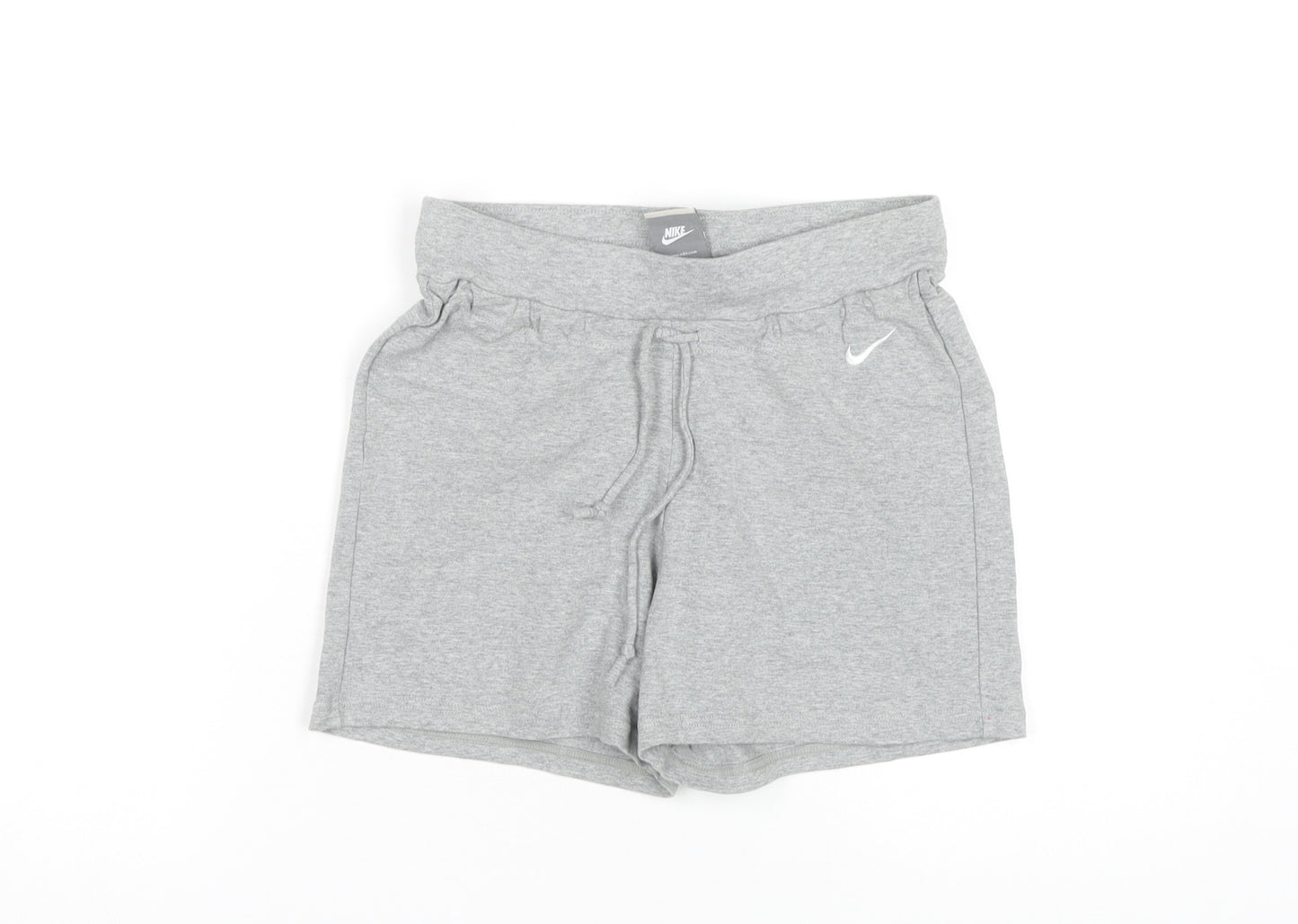 Nike Women's Grey Sweat Shorts Size 6 - Sporty Activewear