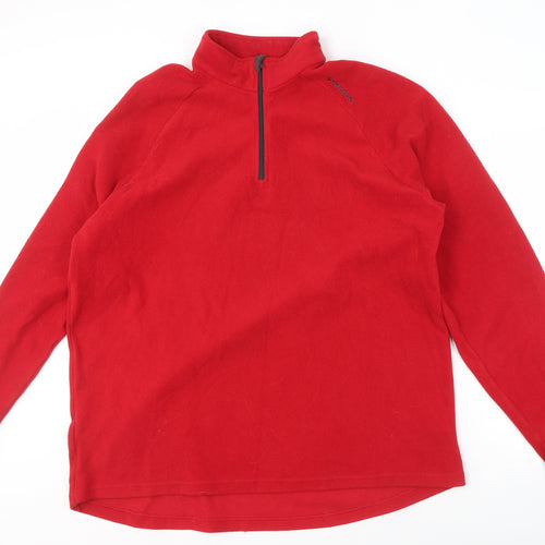 Quechua Men's Red XL Pullover Fleece Sweatshirt