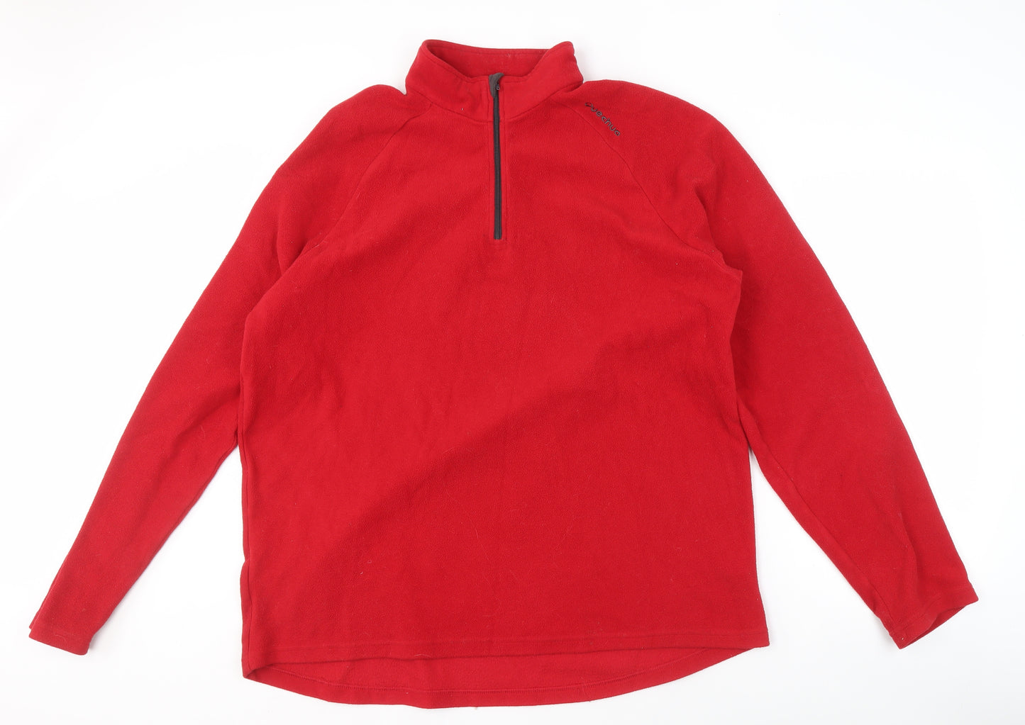 Quechua Men's Red XL Pullover Fleece Sweatshirt