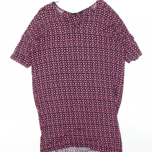 Next Women's Pink Geometric Top Size 10