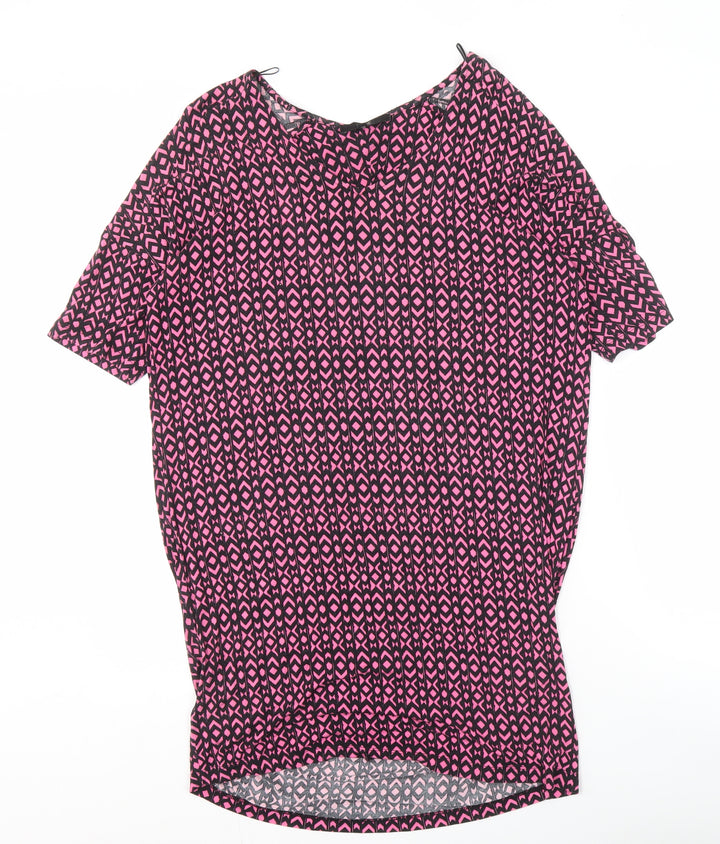 Next Women's Pink Geometric Top Size 10
