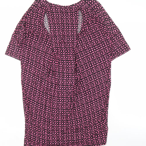 Next Women's Pink Geometric Top Size 10