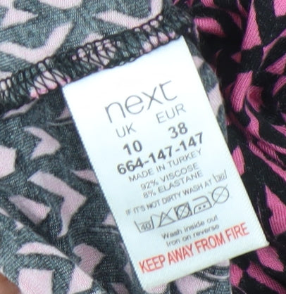 Next Women's Pink Geometric Top Size 10