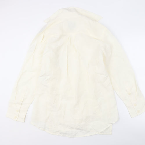 Massimo Dutti Women’s Ivory Wrap Blouse, Size 12