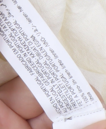 Massimo Dutti Women’s Ivory Wrap Blouse, Size 12