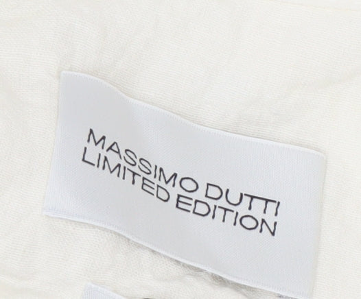 Massimo Dutti Women’s Ivory Wrap Blouse, Size 12