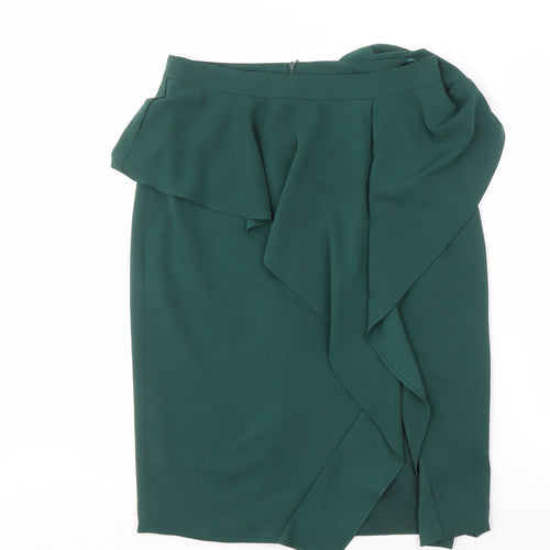 Elegant Green Wrap Skirt for Women
