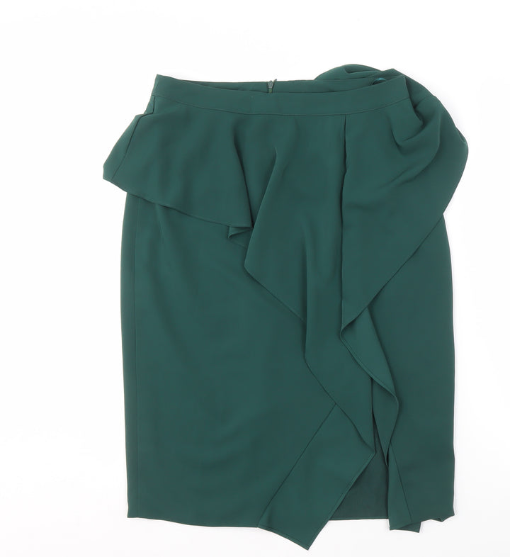 Elegant Green Wrap Skirt for Women