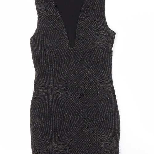 Topshop Women's Black Bodycon Dress Size 10
