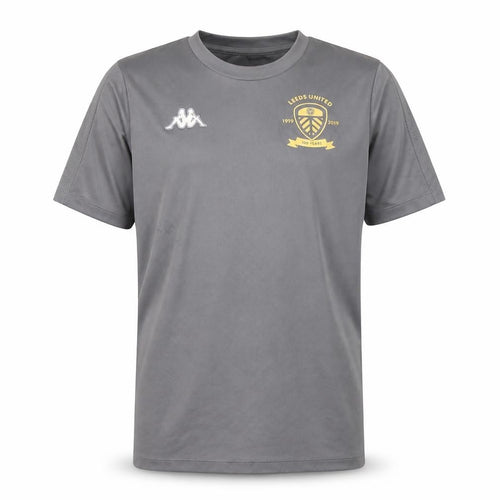 Kappa Boys Grey Football T-Shirt 14 Years Leeds United Logo