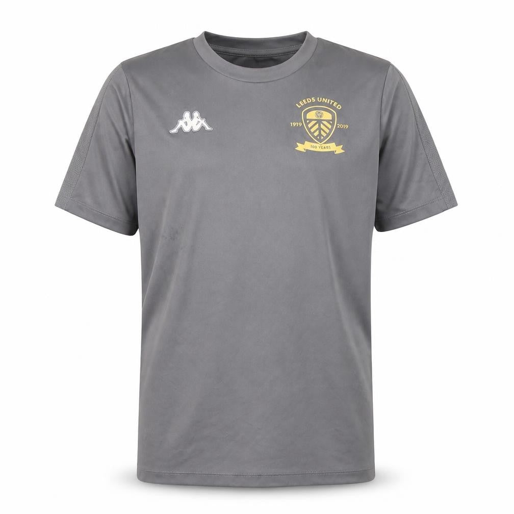 Kappa Boys Grey Football T-Shirt 14 Years Leeds United Logo