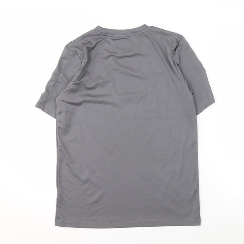 Kappa Boys Grey Football T-Shirt 14 Years Leeds United Logo
