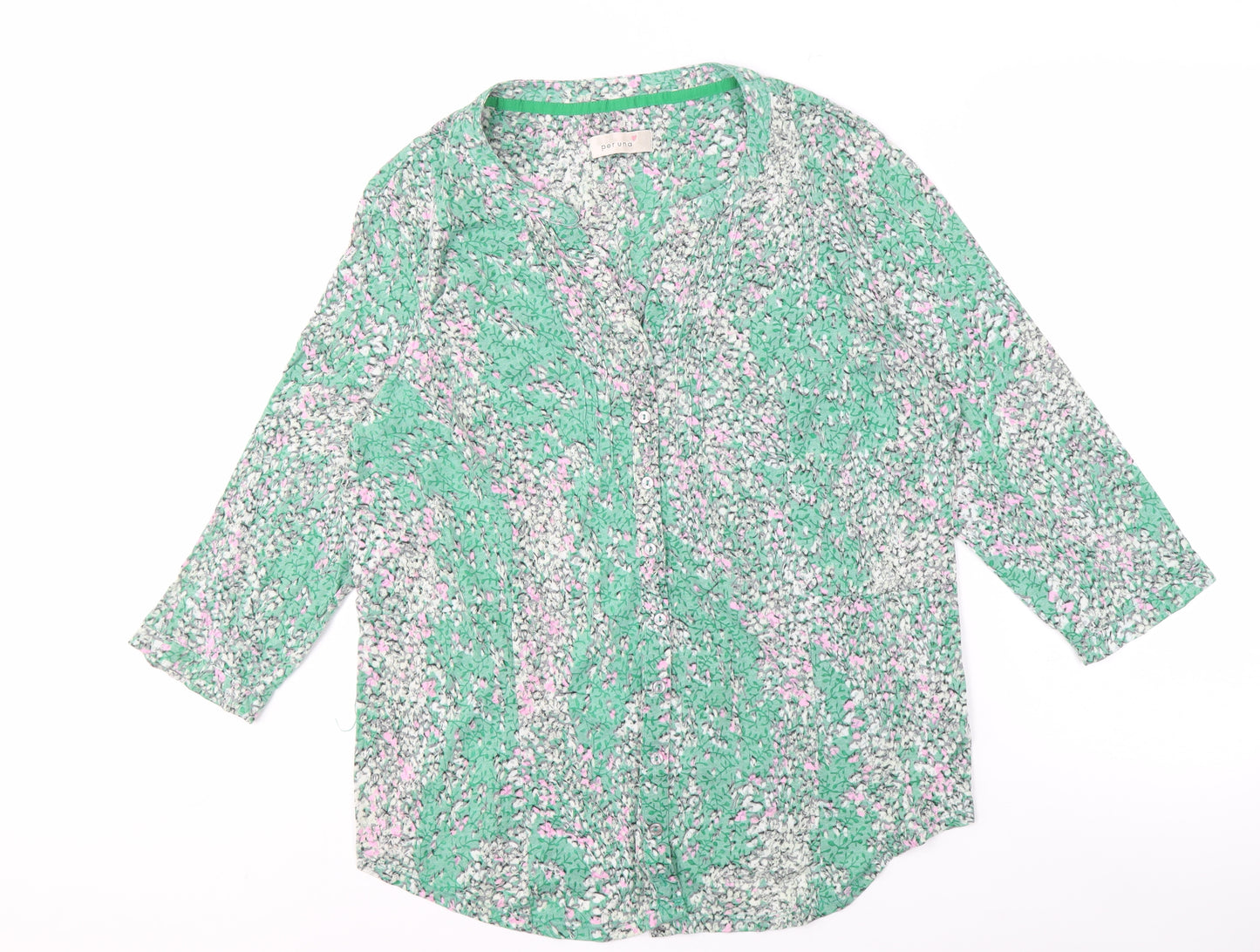 Marks and Spencer Women's Green Floral Blouse