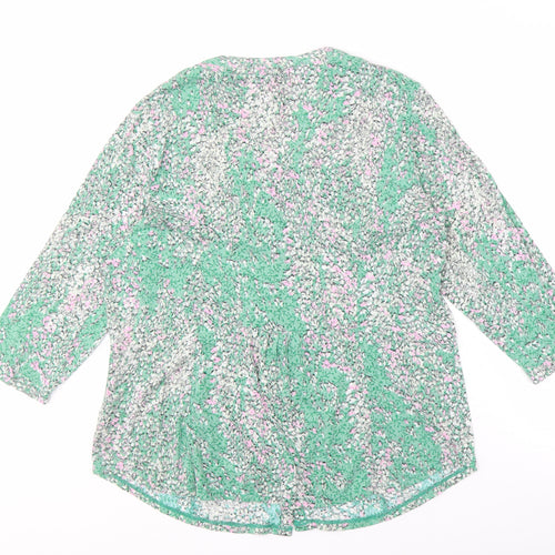 Marks and Spencer Women's Green Floral Blouse