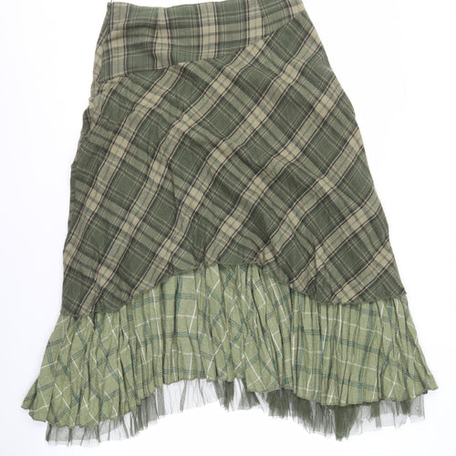 Per Una Women's Green Plaid Skirt Size 12 - Excellent Condition