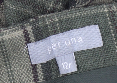 Per Una Women's Green Plaid Skirt Size 12 - Excellent Condition