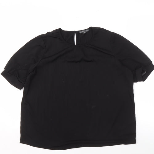 Adrianna Papell Women's Black Top, Size S, Elegant Design